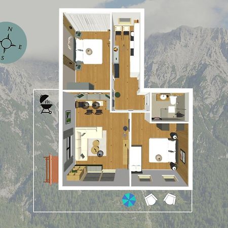 Die Karwendelsuite - 5 Sterne Fewo Mit Bestem Bergblick, Zentrumsnah & Ruhig Gelegen, Familienfreundlich Mittenwald Dış mekan fotoğraf
